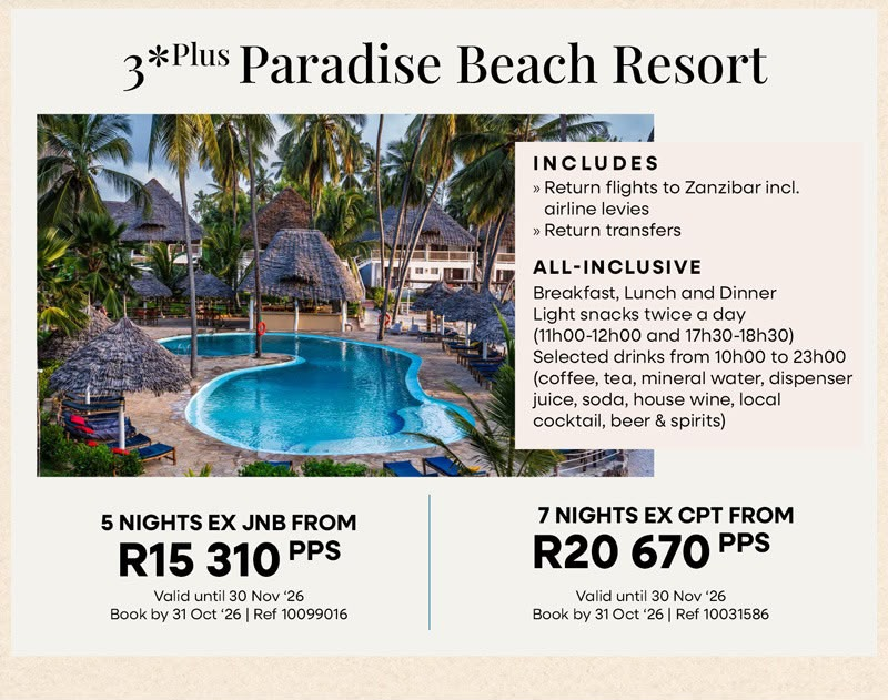 Zanzibar — All-inclusive — 3★ Plus Paradise Beach Resort