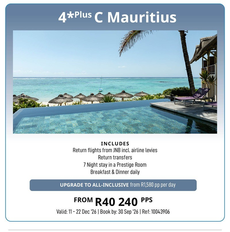 Mauritius — December Holiday — 4★ Plus C Mauritius