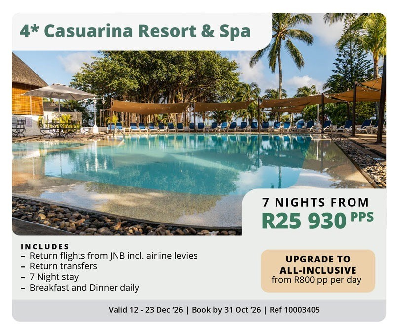 Mauritius — December Holiday — 4★ Casuarina Resort & Spa