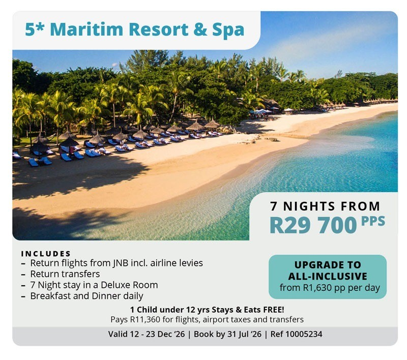 Mauritius — December Holiday — 5★ Maritim Resort & Spa