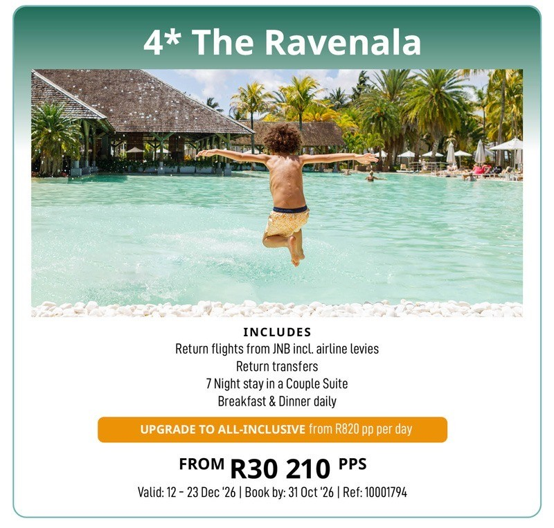 Mauritius — December Holiday — 4★ The Ravenala